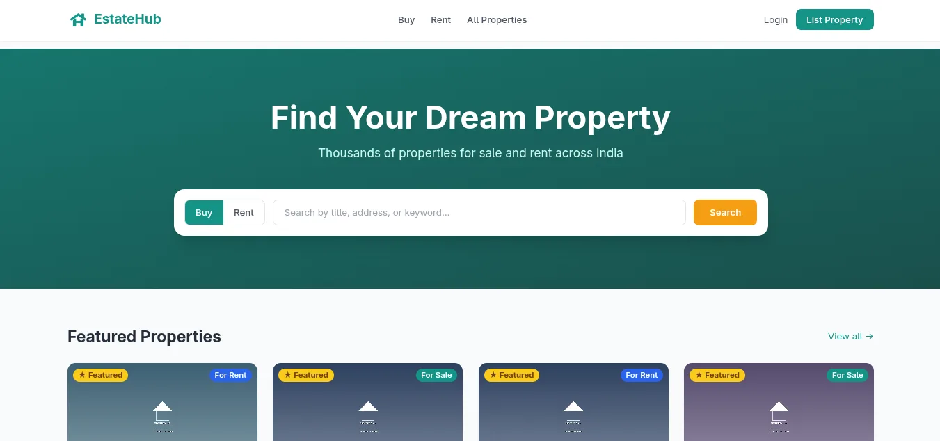 Laravel Real Estate Portal with Property Listings, Agents & Razorpay